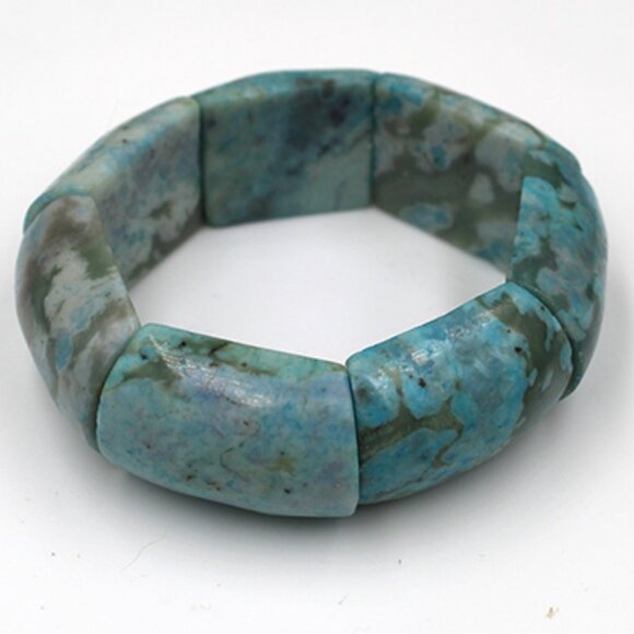 Multicolor Turquoise Stretch Bracelet - Picture 3 of 6